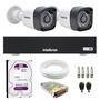 Kit 2 Câmeras Tudo Forte Tf 2020 B Full Hd 1080p Bullet Visão Noturna 20m Proteção Ip66 + Dvr Gravador Intelbras Mhdx 1104-c 4 Canais + Hd 1TB Purple