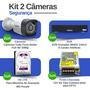 Kit 2 Câmeras Tudo Forte Tf 2020 B Full Hd 1080p Bullet Visão Noturna 20m Proteção Ip66 + Dvr Gravador Intelbras Mhdx 1104-c 4 Canais + Hd 1TB Purple