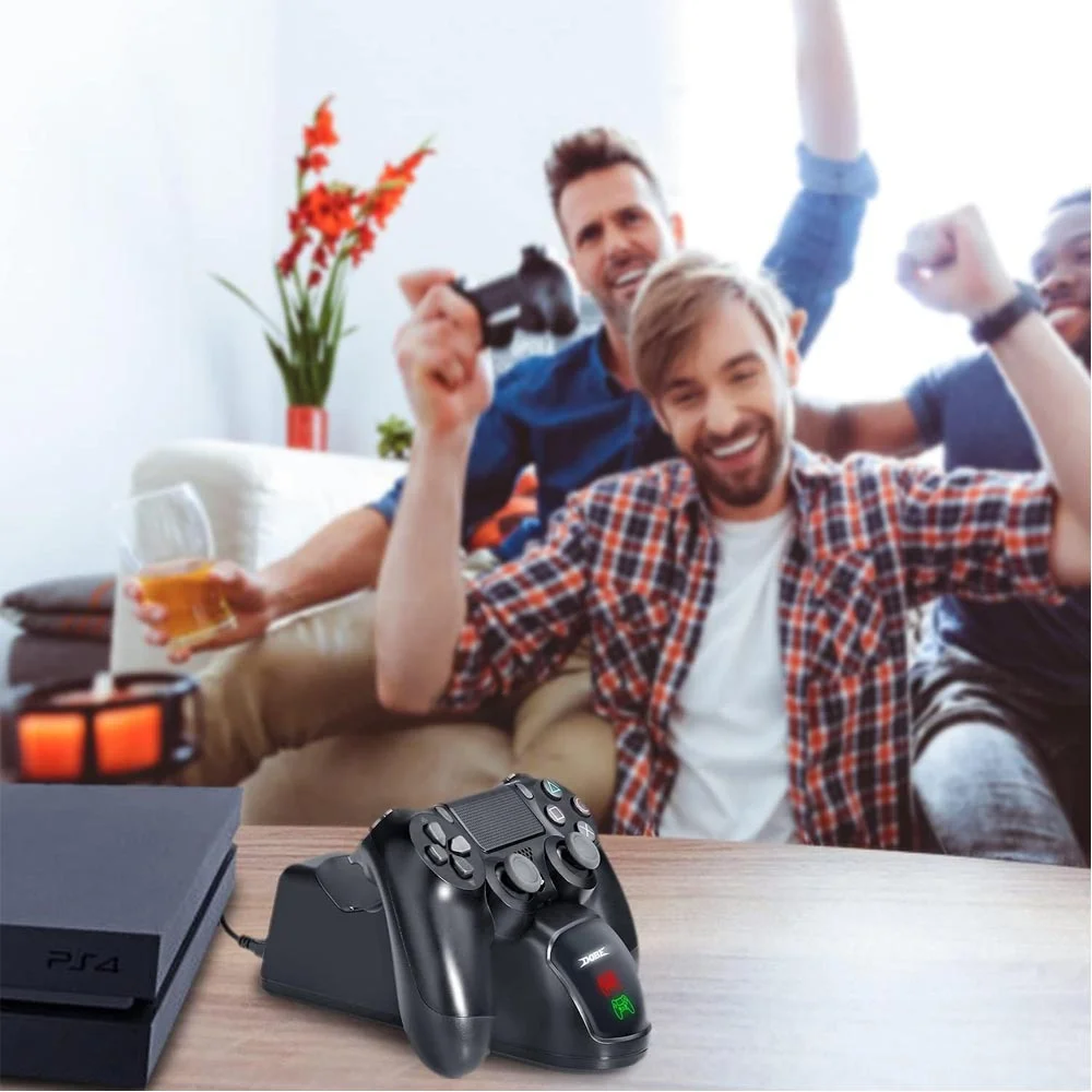 Base De Carregamento Dupla Para Controle Sem Fio Playstation 4 Ps4 Slim, Pro Base De Carregamento Dupla Para Controle Sem Fio Playstation 4 Ps4 Slim, Pro