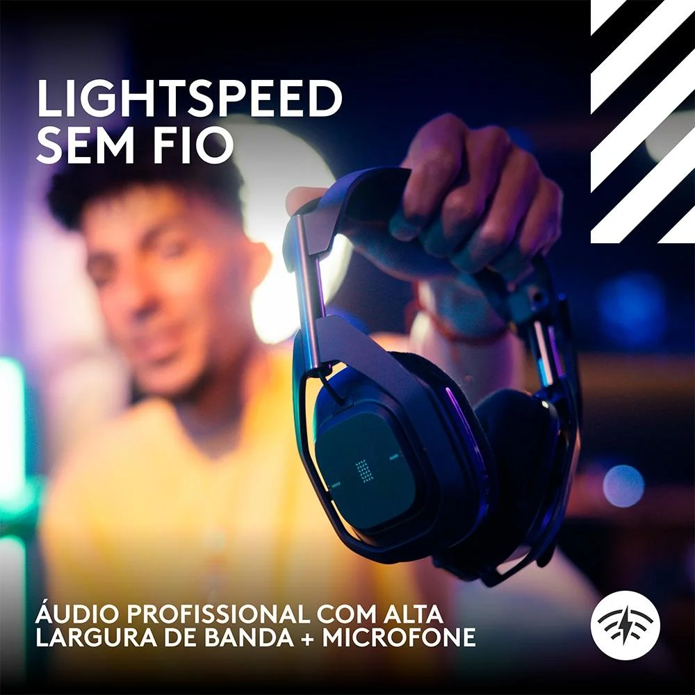 Headset Gamer Sem Fio Logitech G Astro A50 X Lightspeed + Base Station, Bluetooth, HDMI 2.1 Passthru, Para XBOX E Ps, Preto- 939-002126 Headset Gamer Sem Fio Logitech G Astro A50 X Lightspeed + Base Station, Bluetooth, HDMI 2.1 Passthru, Para XBOX E Ps, Preto- 939-002126