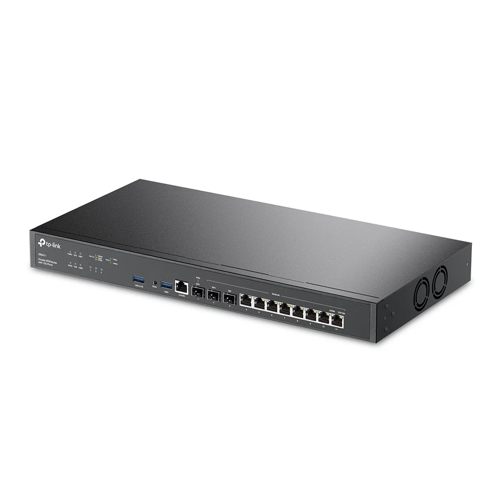 Roteador Tp-link Er8411 Vpn Omada Multi-wan/lan 2 Portas Sfp+ 10ge