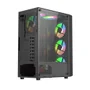 Gabinete Liketec Gamer Storm Mid Tower Vidro Temperado ARGB C/3 Fans - Preto