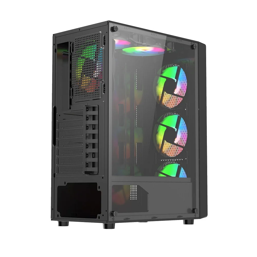 Gabinete Liketec Gamer Storm Mid Tower Vidro Temperado ARGB C/3 Fans - Preto Gabinete Liketec Gamer Storm Mid Tower Vidro Temperado ARGB C/3 Fans - Preto