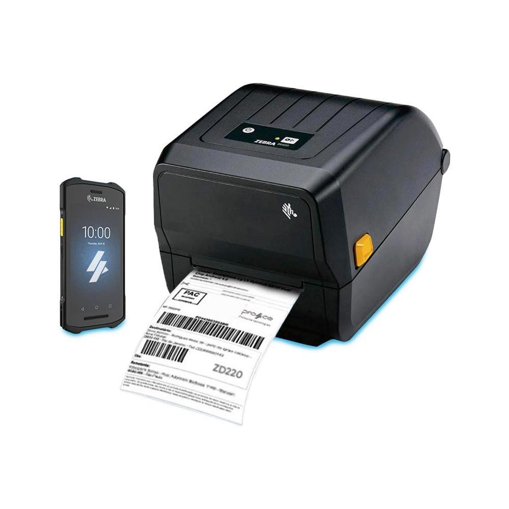 Kit Zebra Coletor De Dados Tc21 Se4100 + Impressora Zd220 Kit Zebra Coletor De Dados Tc21 Se4100 + Impressora Zd220