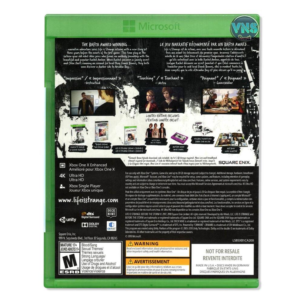 Life Is Strange: Before The Storm - XBOX One - Mídia Física Life Is Strange: Before The Storm - XBOX One - Mídia Física