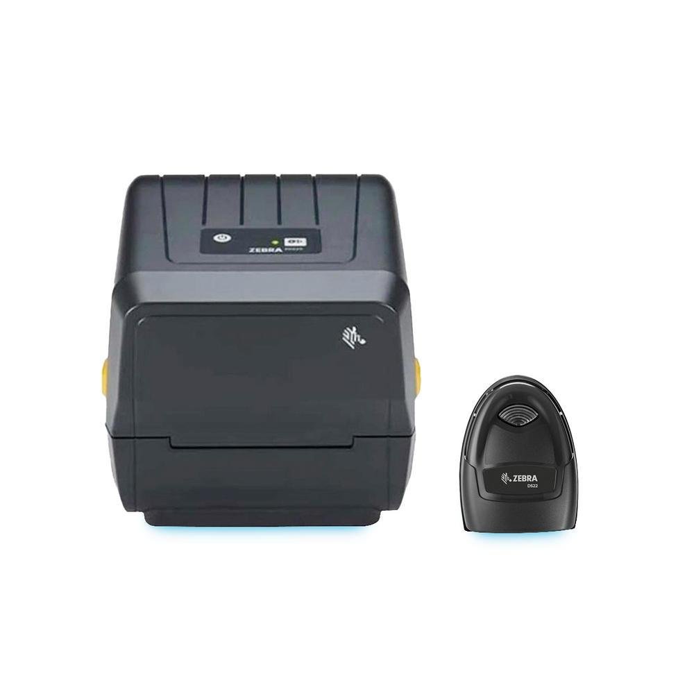 Kit Zebra Leitor Ds2208 2d Sem Suporte + Impressora Zd220