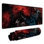 Novo Mouse Pad Gamer Deskpad Speed Extra Grande Borda Costurada Profissional 120x40  - Pintura Vermelho E Azul