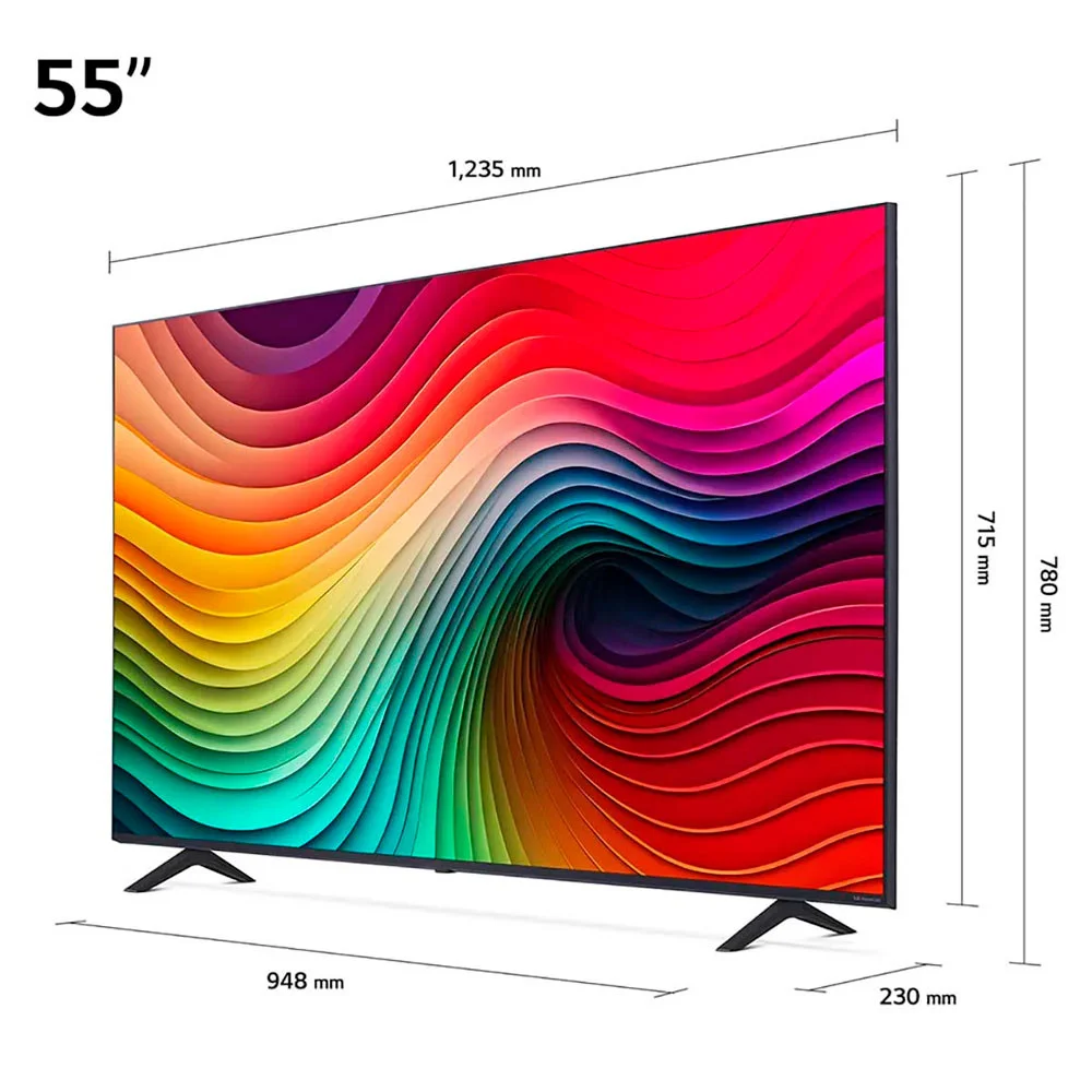 Smart TV 55 Polegadas LG 4K UHD, 3 HDMI, 2 USB, Wifi, ThinQ Ai, Alexa - 55nano80tsa