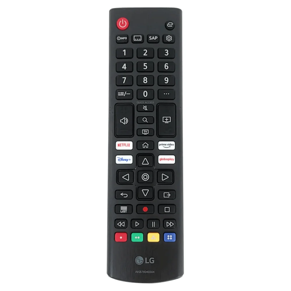 Controle Remoto Lg Akb76040304 Teclas Netflix, Prime Vídeo, Disney + E Globoplay