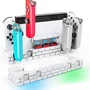 Dock Base Estação De Carregamento Para 4 Controle Joy-con De Nintendo Switch Lite OLED - Armazenamento Para 8 Jogos Bran