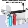 Dock Base Estação De Carregamento Para 4 Controle Joy-con De Nintendo Switch Lite OLED - Armazenamento Para 8 Jogos Bran