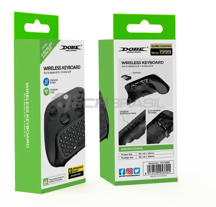 Teclado Chat Pad Para Controle XBOX Series S/x E XBOX One S/x - Dobe Preto