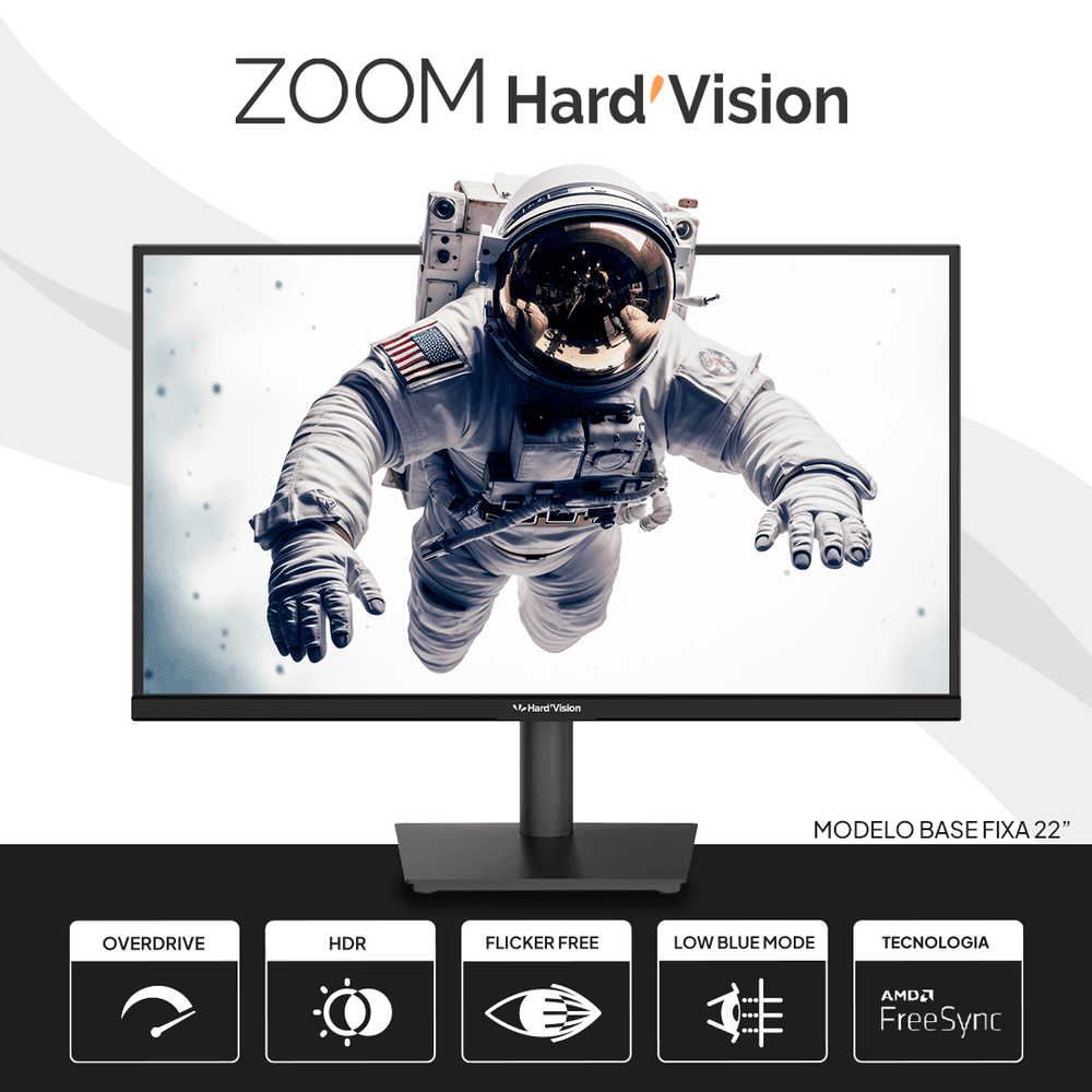 Monitor ZOOM HardVision 22 FHD 100Hz HDMIVGA base