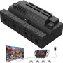 Adaptador Suporte Dock Station Para Nintendo Switch/oLED Usb 3.0 HDMI 4 Entrada De Controle Game Cube Preto