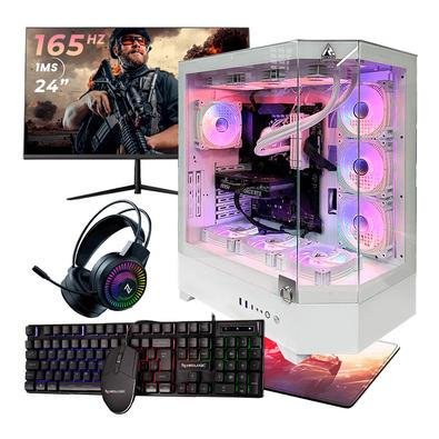 PC Gamer Completo Ryzen 5 5500, 16gb 3200mhz, (RTX 4060 8GB), B550m, SSD 480GB M.2, 600w 80 Plus, Monitor 24 165hz - Nli88053