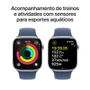 Apple Watch Series 10 Gps • Caixa Prateada De Alumínio – 46 Mm • Pulseira Esportiva Denim M/g