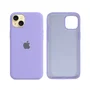 Capa Capinha Case Silicone Cover Premium Aveludada Com Logo Compatível Iphone 15 Plus Lilas