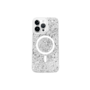 Capa Capinha Case Brilho Luxo Glitter Premium Magsafe Magnético Cor Branco iPhone 14