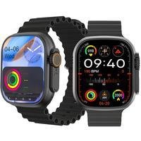 Relógio Inteligente Smart Watch U9s Ultra C/pelicula Carregador Indução Bussola Recebe Ligaçoes Cor:preto