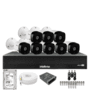 Kit 8 Câmeras Intelbras 1120b Full Hd Dvr Mhdx 1016-c Intelbras Com Detecção De Movimentos Hd 2TB