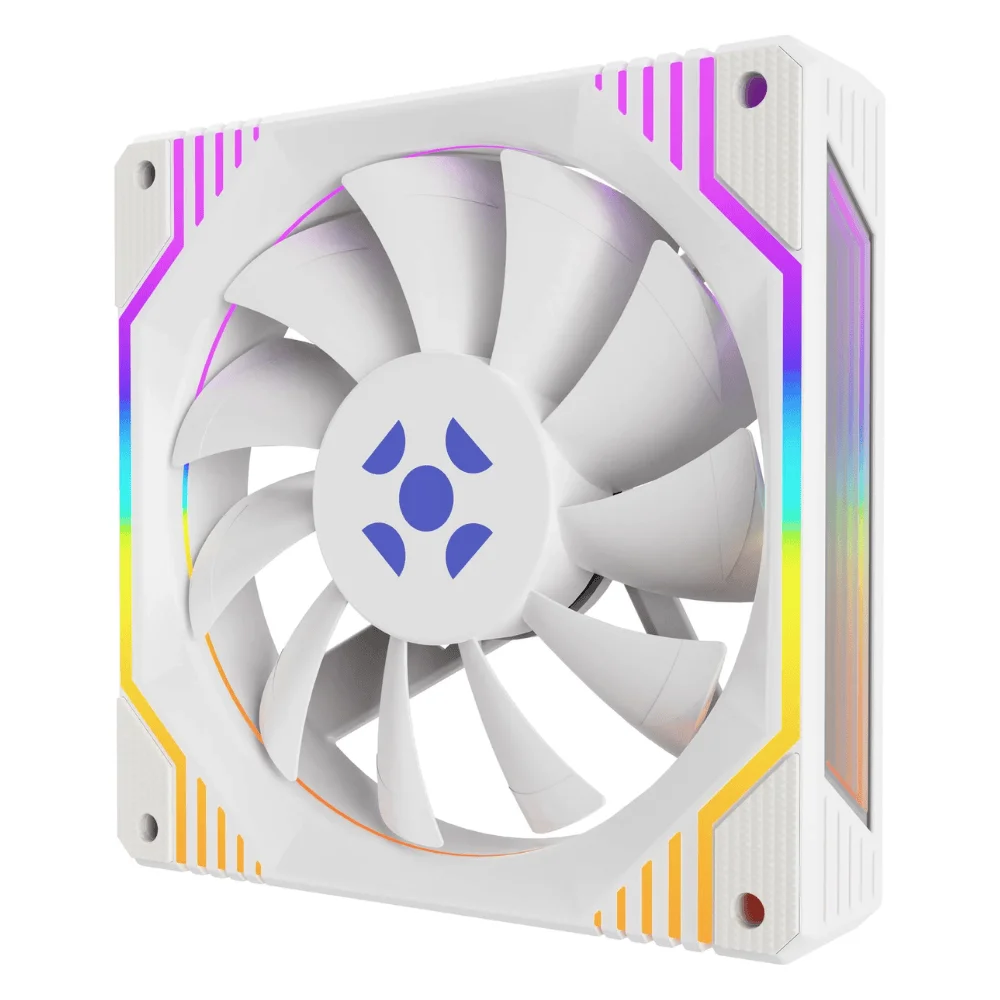 Cooler Fan Fortrek Frosty Rainbow 120mm 1200 Rpm Branco - 83901 . Cooler Fan Fortrek Frosty Rainbow 120mm 1200 Rpm Branco - 83901 .