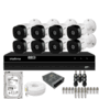 Kit 8 Câmeras Intelbras  Bullet 1220b Full Hd Dvr Intelbras 1216-c Mhdx Com Acesso Remoto Hd 2TB
