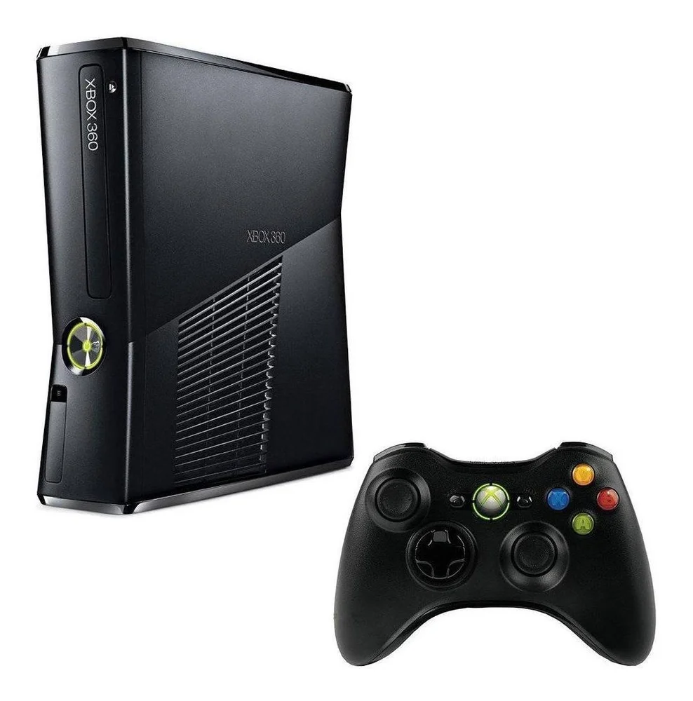 XBOX 360 Slim Standard Preto + 5 Jogos XBOX 360 Slim Standard Preto + 5 Jogos