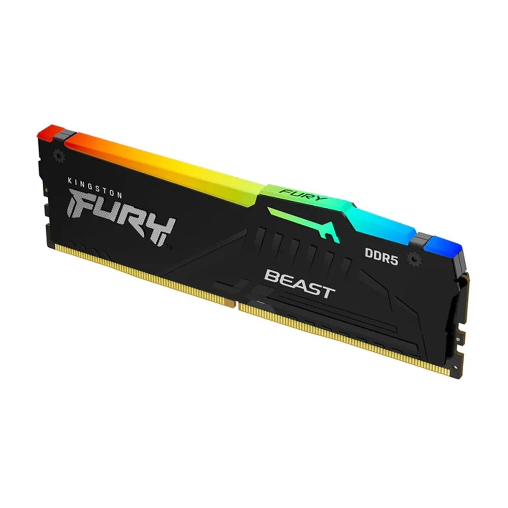 Memória Ram Para PC Ddr5 5600mhz Cl40 32gb (1x32gb) Kingston Fury Beast Kf556c40bba-32 Cor Preto Gamer RGB Memória Ram Para PC Ddr5 5600mhz Cl40 32gb (1x32gb) Kingston Fury Beast Kf556c40bba-32 Cor Preto Gamer RGB