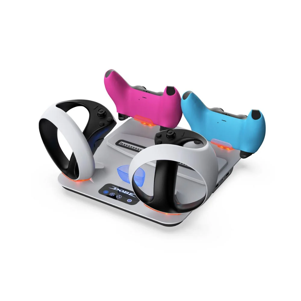 Base Cooler Ps5 Slim Suporte Carregamento 2 Controle E Vr2.
