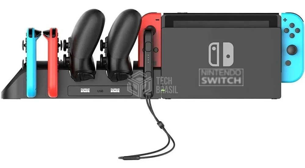 Dock Base Estação De Carregamento Para Nintendo Switch OLED 4 Controle Joy-con E 2 Pro Dock Base Estação De Carregamento Para Nintendo Switch OLED 4 Controle Joy-con E 2 Pro