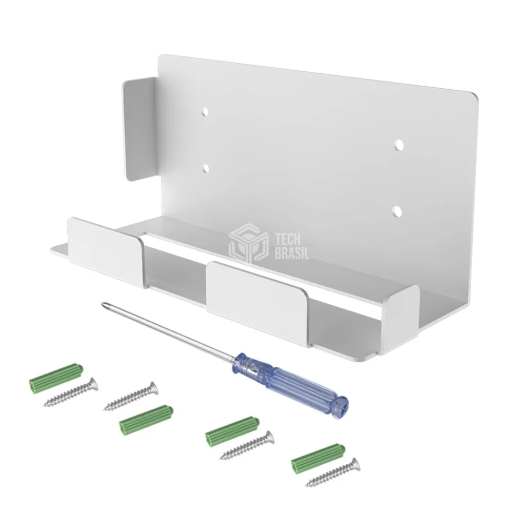 Suporte De Parede Em Aço Para Playstation 5 Ps5 Base Branco