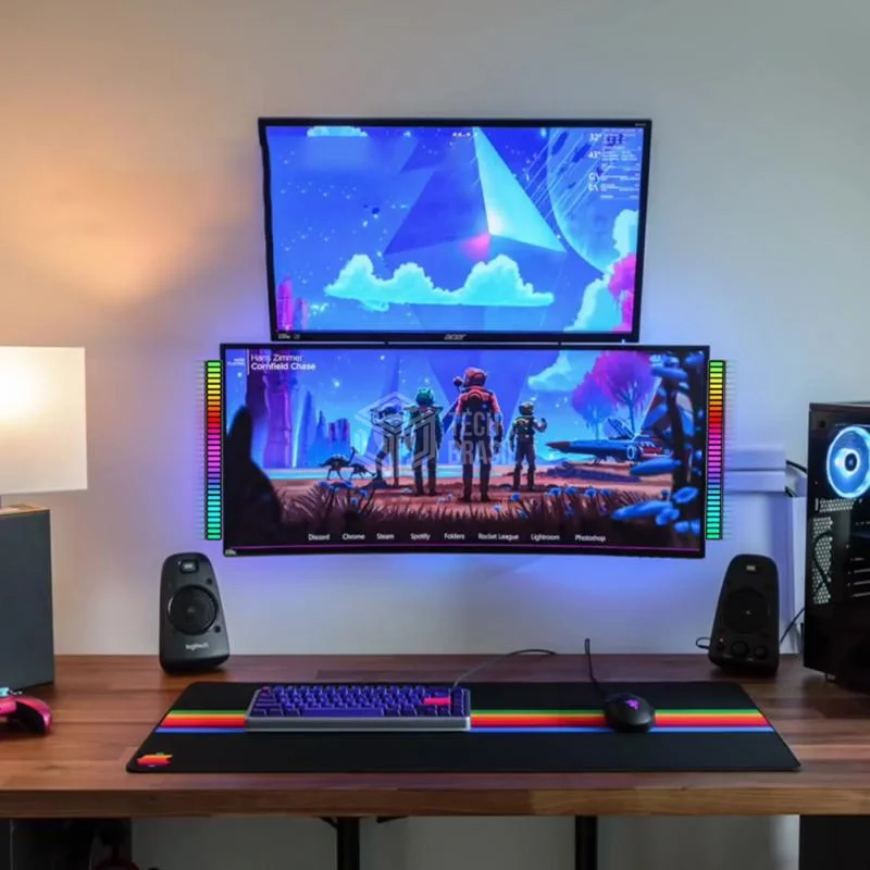 Barra De LED Sensor Rítmica RGB Torre Musica Decoração - Captação Ativadas Por Som