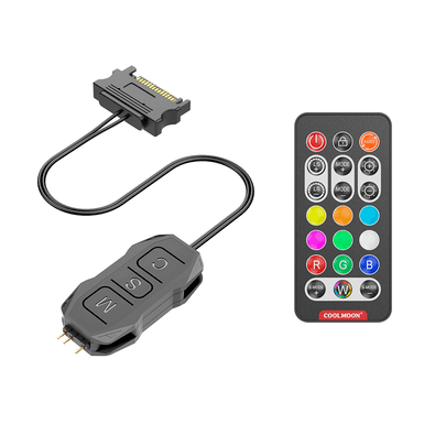 Controladora de LED ARGB Coolmoon KaBuM Aperte o