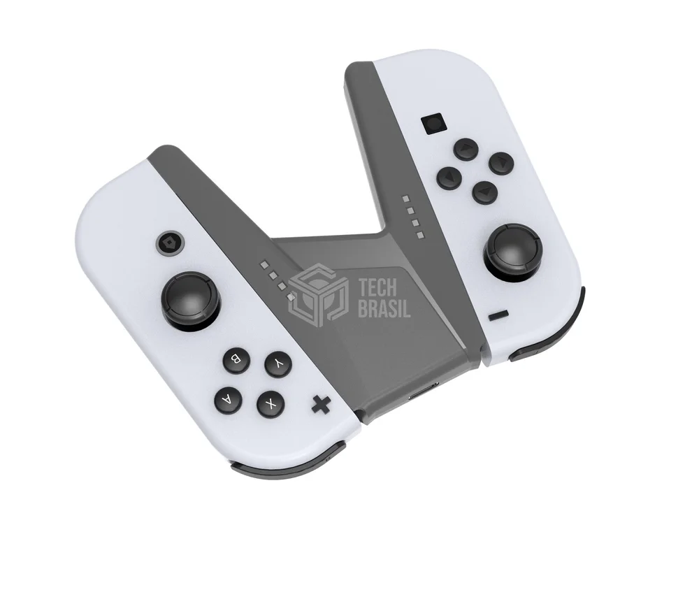 Grip Suporte Carregador Para Joy-con Nintendo Switch/oLED Preto Grip Suporte Carregador Para Joy-con Nintendo Switch/oLED Preto