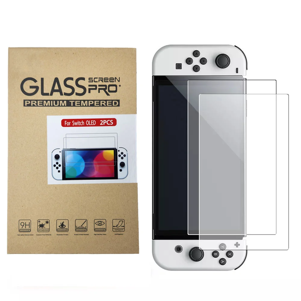 Protetor De Tela Switch OLED, Película De Tela Hd Transparente Temperado Anti-arranhão Compatível Nintendo Switch OLED, Kit 2 peças Protetor De Tela Switch OLED, Película De Tela Hd Transparente Temperado Anti-arranhão Compatível Nintendo Switch OLED, Kit 2 peças
