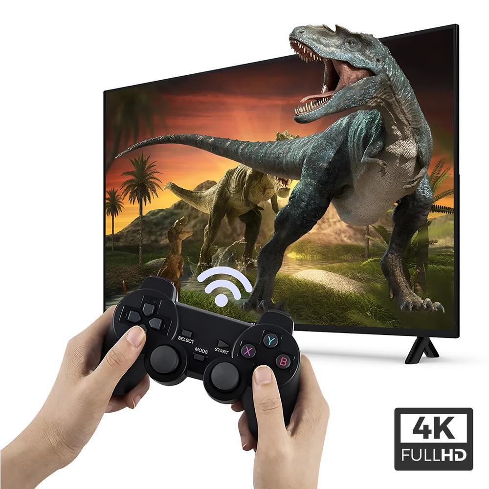 Game Stick 4k Vídeo Game 10 Mil Jogos + 2 Controles Wireless Cor:preto Game Stick 4k Vídeo Game 10 Mil Jogos + 2 Controles Wireless Cor:preto