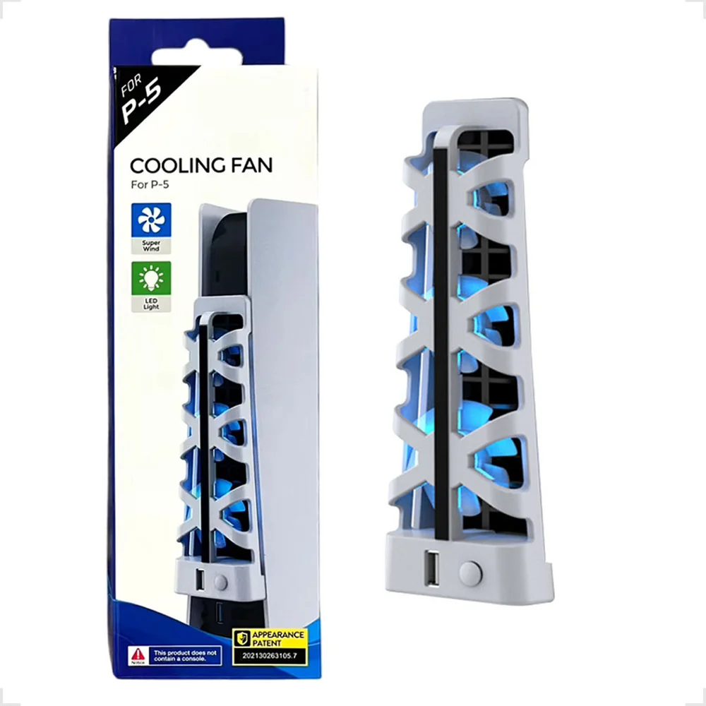 Cooler Fan Ventilador Resfriador P/console De Jogos Ps5 Cor:branco Cooler Fan Ventilador Resfriador P/console De Jogos Ps5 Cor:branco