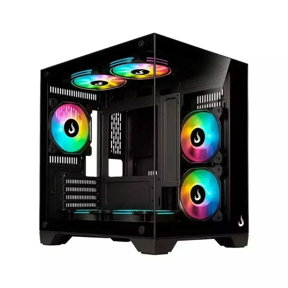 Gabinete Gamer Rise Mode Galaxy Glass M Mini, M-ATX, Lateral e Frontal em Vidro Temperado, Sem FANs, Preto - RM-GA-GGMN-FB Gabinete Gamer Rise Mode Galaxy Glass M Mini, M-ATX, Lateral e Frontal em Vidro Temperado, Sem FANs, Preto - RM-GA-GGMN-FB