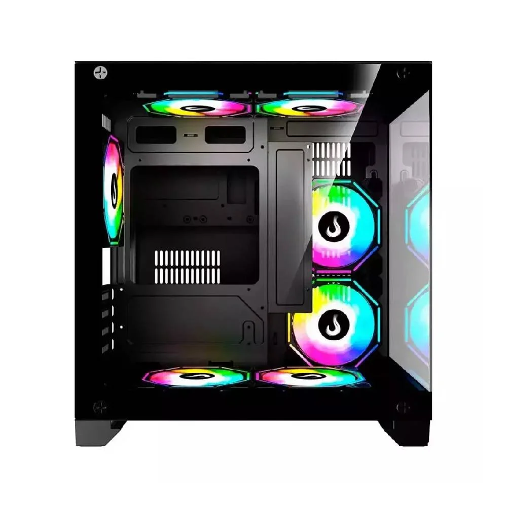 Gabinete Gamer Rise Mode Galaxy Glass M Mini, M-ATX, Lateral e Frontal em Vidro Temperado, Sem FANs, Preto - RM-GA-GGMN-FB Gabinete Gamer Rise Mode Galaxy Glass M Mini, M-ATX, Lateral e Frontal em Vidro Temperado, Sem FANs, Preto - RM-GA-GGMN-FB