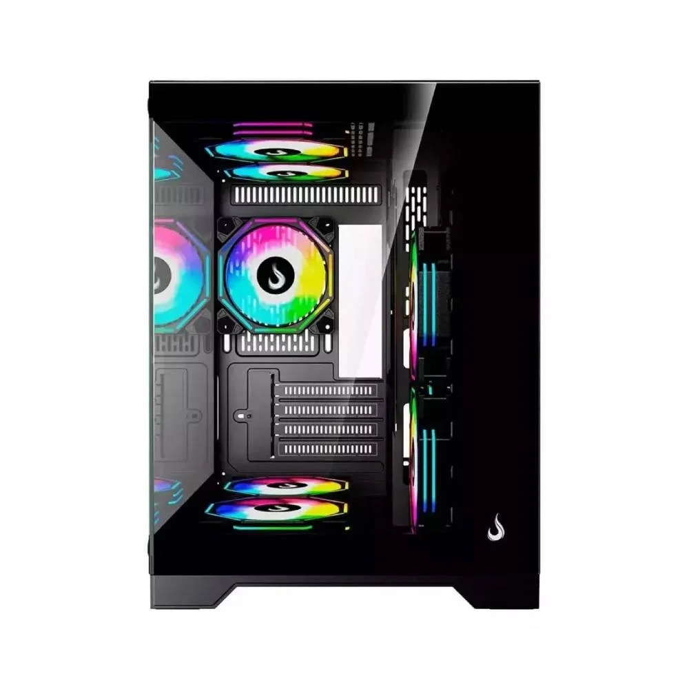 Gabinete Gamer Rise Mode Galaxy Glass M Mini, M-ATX, Lateral e Frontal em Vidro Temperado, Sem FANs, Preto - RM-GA-GGMN-FB Gabinete Gamer Rise Mode Galaxy Glass M Mini, M-ATX, Lateral e Frontal em Vidro Temperado, Sem FANs, Preto - RM-GA-GGMN-FB