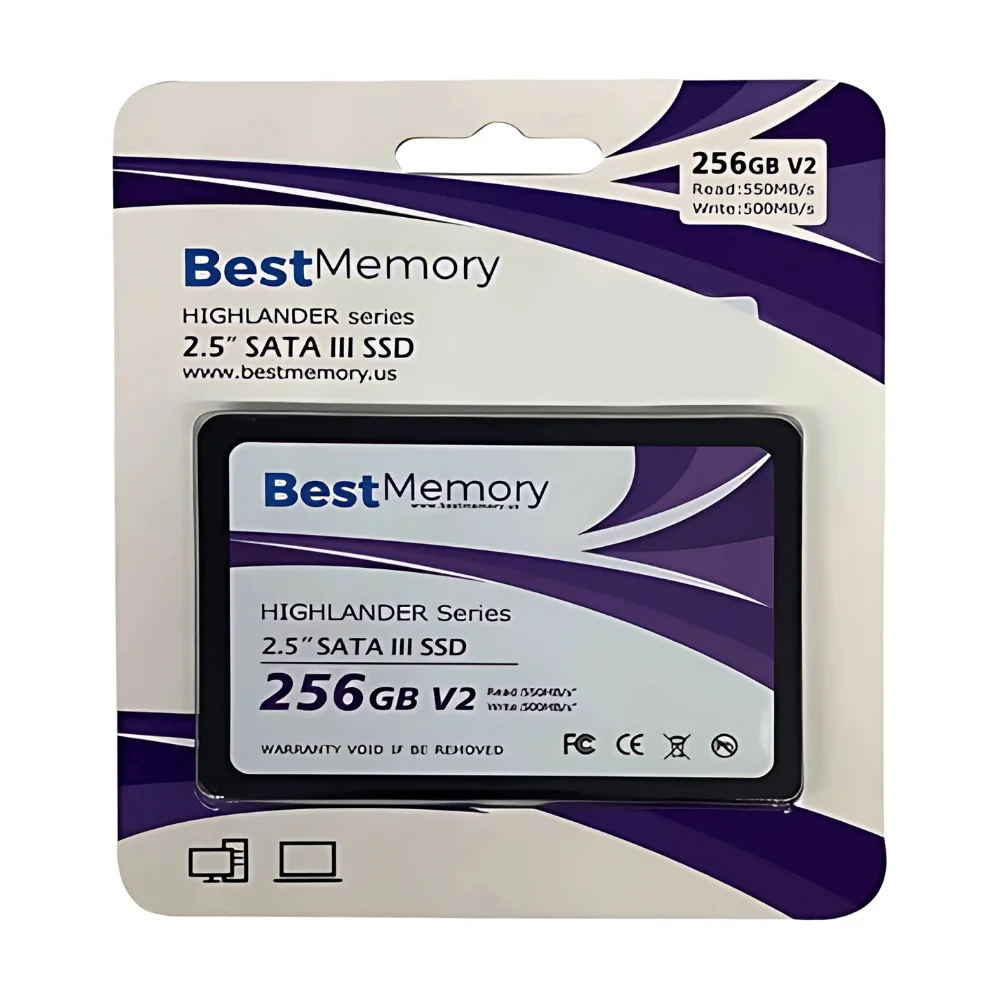 Hd SSD Best Memory Highlander 256gb, Sata Iii, 2.5", Leitura Até 550 Mb/s - Gravação Até 500 Mb/s Hd SSD Best Memory Highlander 256gb, Sata Iii, 2.5", Leitura Até 550 Mb/s - Gravação Até 500 Mb/s