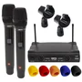 Kit Microfone Sem Fio Duplo Tk U220 Uhf Com 2 Suportes B18a E Espuma Onyx