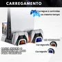 Cooler + Carregador Duplo + Slots Compatível Com Ps5 / Slim