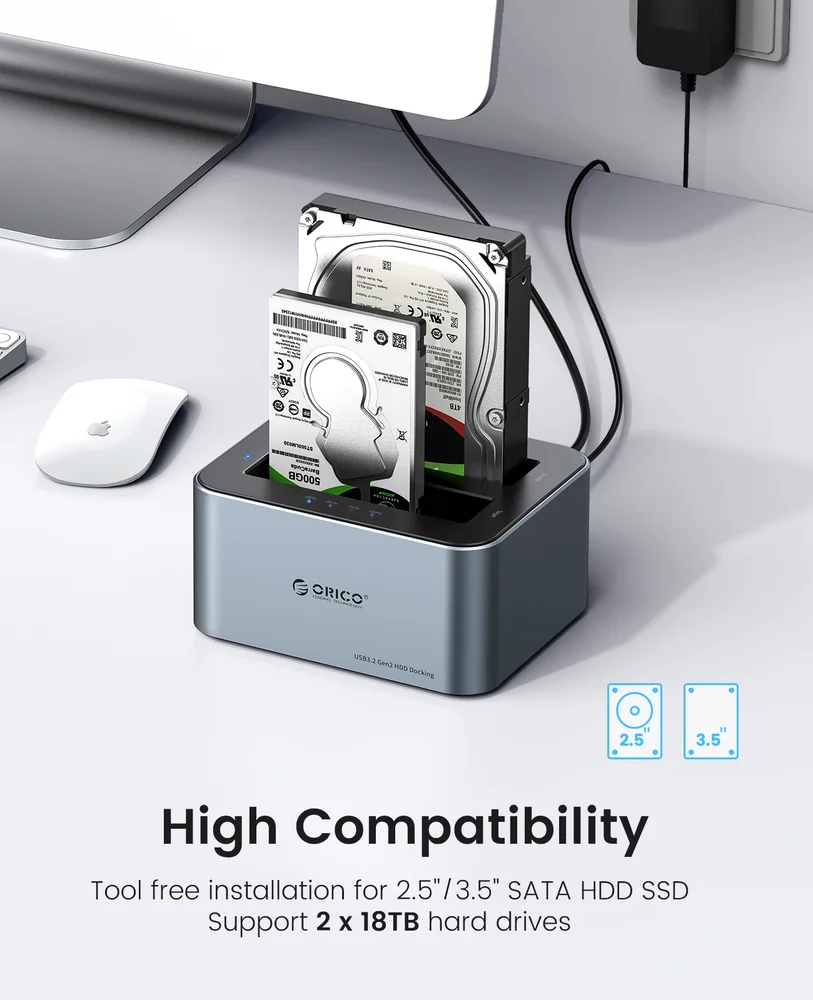 Dock Station Orico Sata 2,5 3,5 Clone Usb 3.2 Usb C 5gbps Dock Station Orico Sata 2,5 3,5 Clone Usb 3.2 Usb C 5gbps