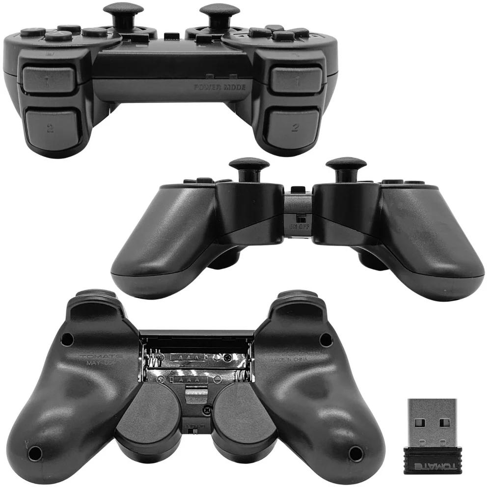 Kit 2 Controles Sem Fio 2.4G Wireless até 10m, Compatível Windows, Ergonômico para PC e Jogos Tomate MAY-004A Kit 2 Controles Sem Fio 2.4G Wireless até 10m, Compatível Windows, Ergonômico para PC e Jogos Tomate MAY-004A