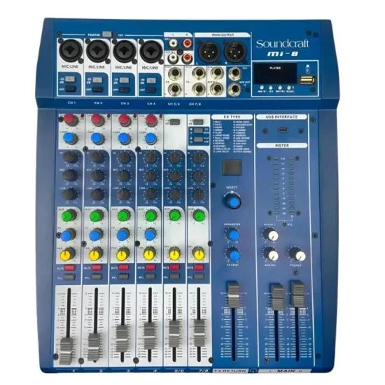 Mesa De Som Soundcraft Mi-8 8 Canais USB