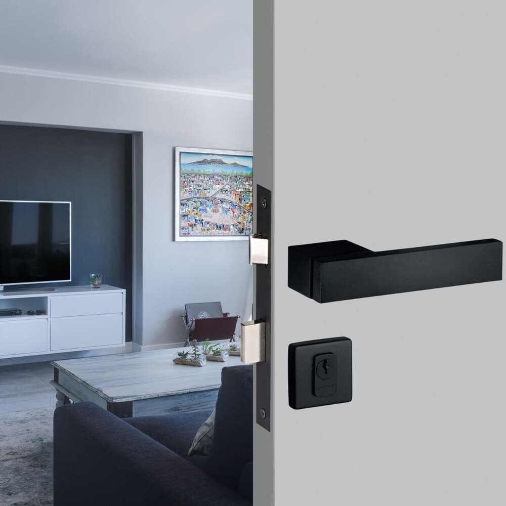Fechadura Conceito Duda Externa 55mm Preto Texturizado Lockwell