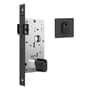 Fechadura 803 Externa Rolete Pivotante 40mm Roseta Quadrada1 Preto Fosco Black Stam