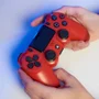 Controle Para Ps4 Dualshock 4 Joystick Sem Fio Bluetooth Magma Red