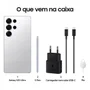 Smartphone Samsung Galaxy S25 Ultra 256gb 5g - Titânio Prata, Com Caneta S Pen, Galaxy Ai, Câmera Quadrupla 200mp + Selfie 12mp, Ram 12gb, Tela 6.9”